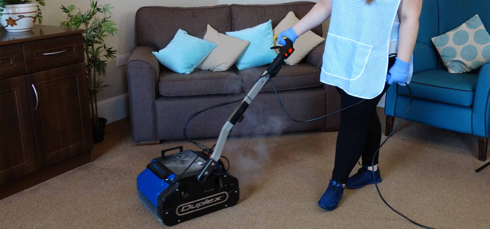 Carpet cleaning with floor cleaning equipment